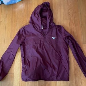 Victoria Secret Pink Maroon Windbreaker (xs/small)